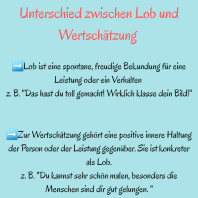 Unterschied zwischen Lob und Wertschätzung