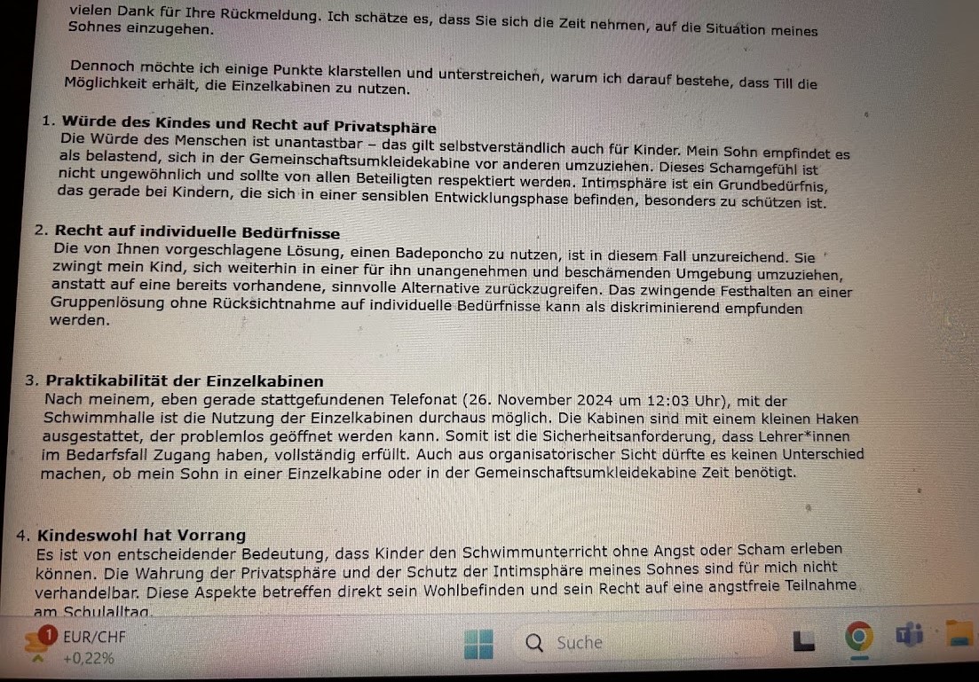 27. Schwimmunterricht 1